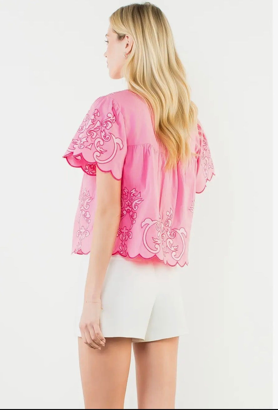 THML: Pretty in Pink Stitch Top