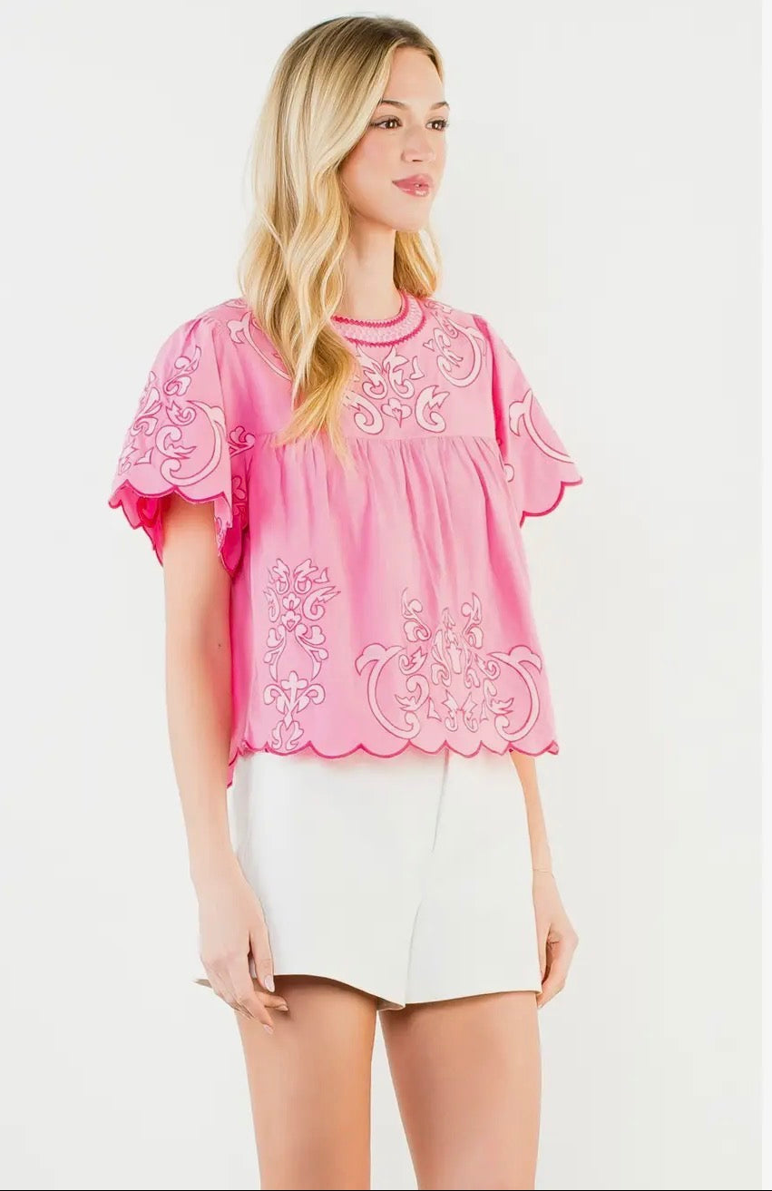 THML: Pretty in Pink Stitch Top