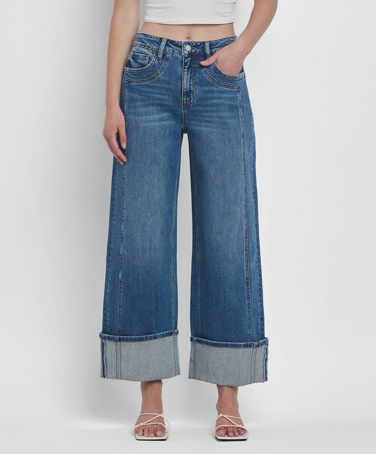 Cuff Baggy Wide Jean