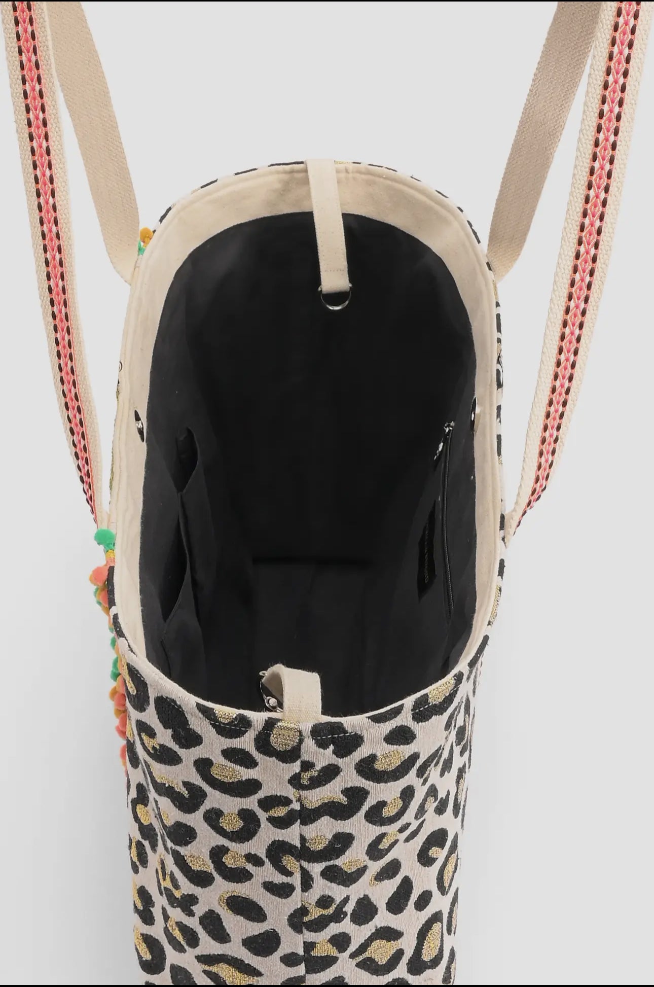 Beaded Leopard Tote Bag