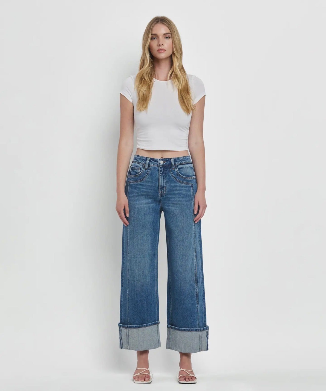 Cuff Baggy Wide Jean