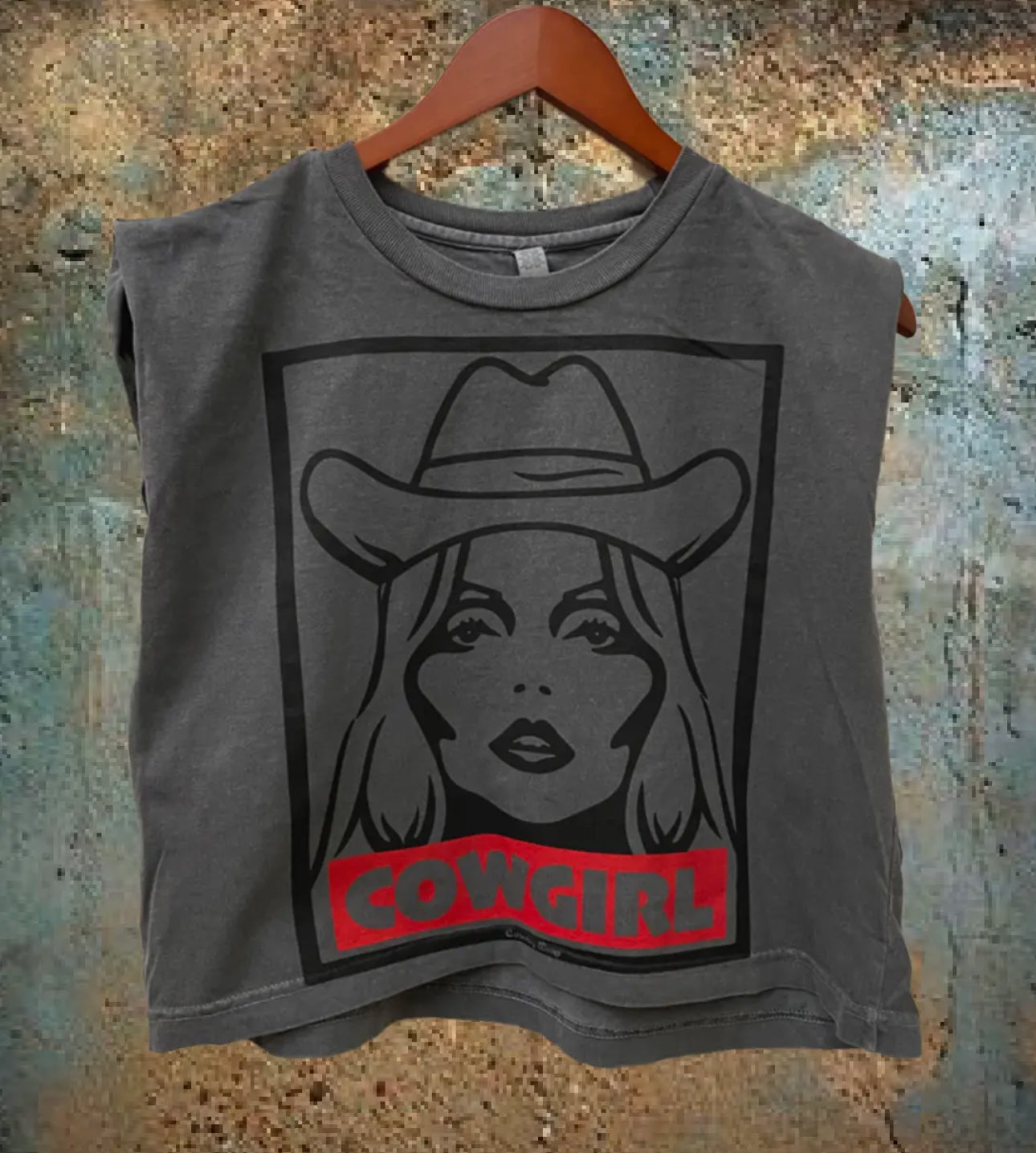 Cowgirl Boxed Muscle Crop Top