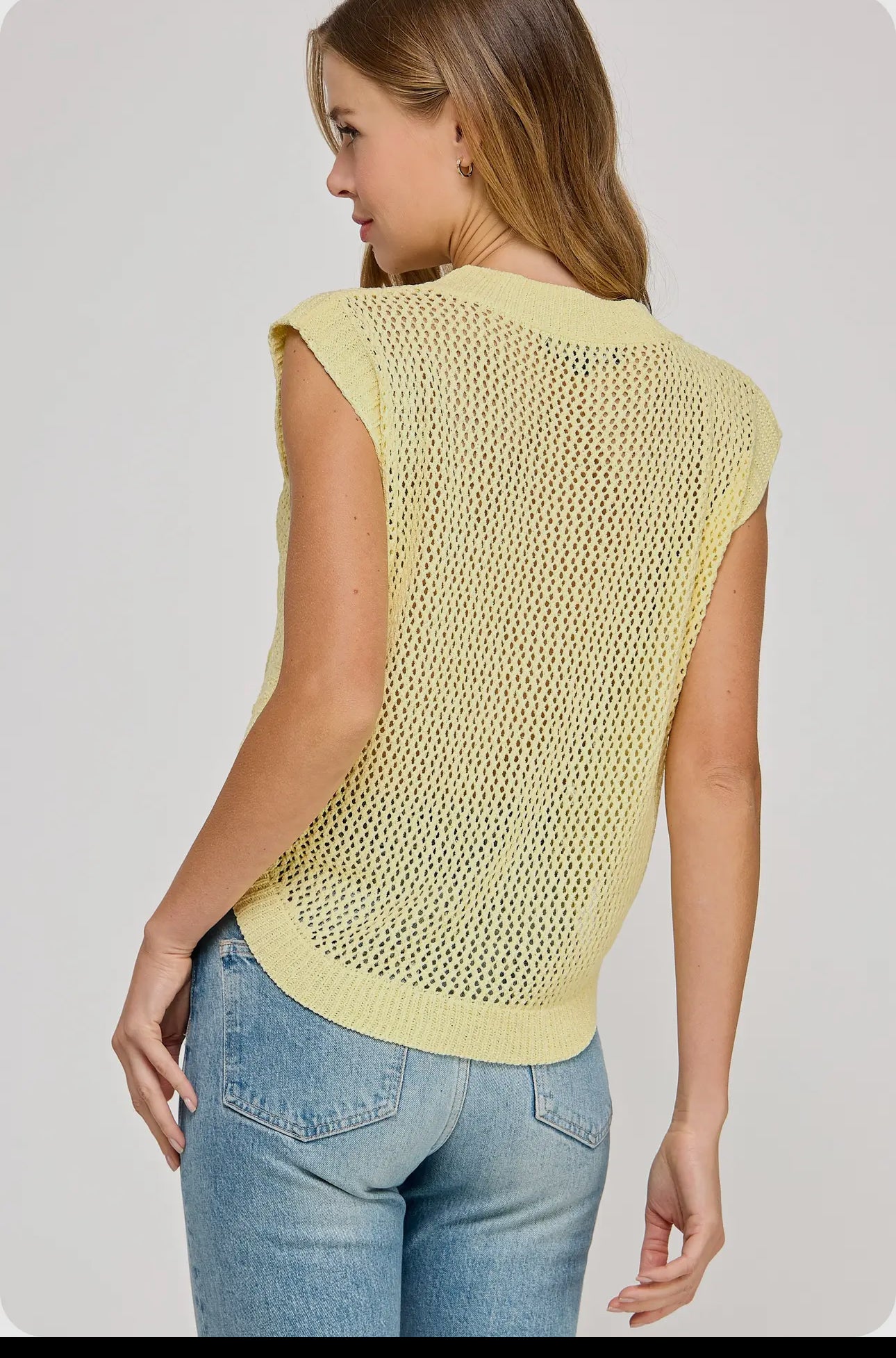 Crochet Yellow Vest Top