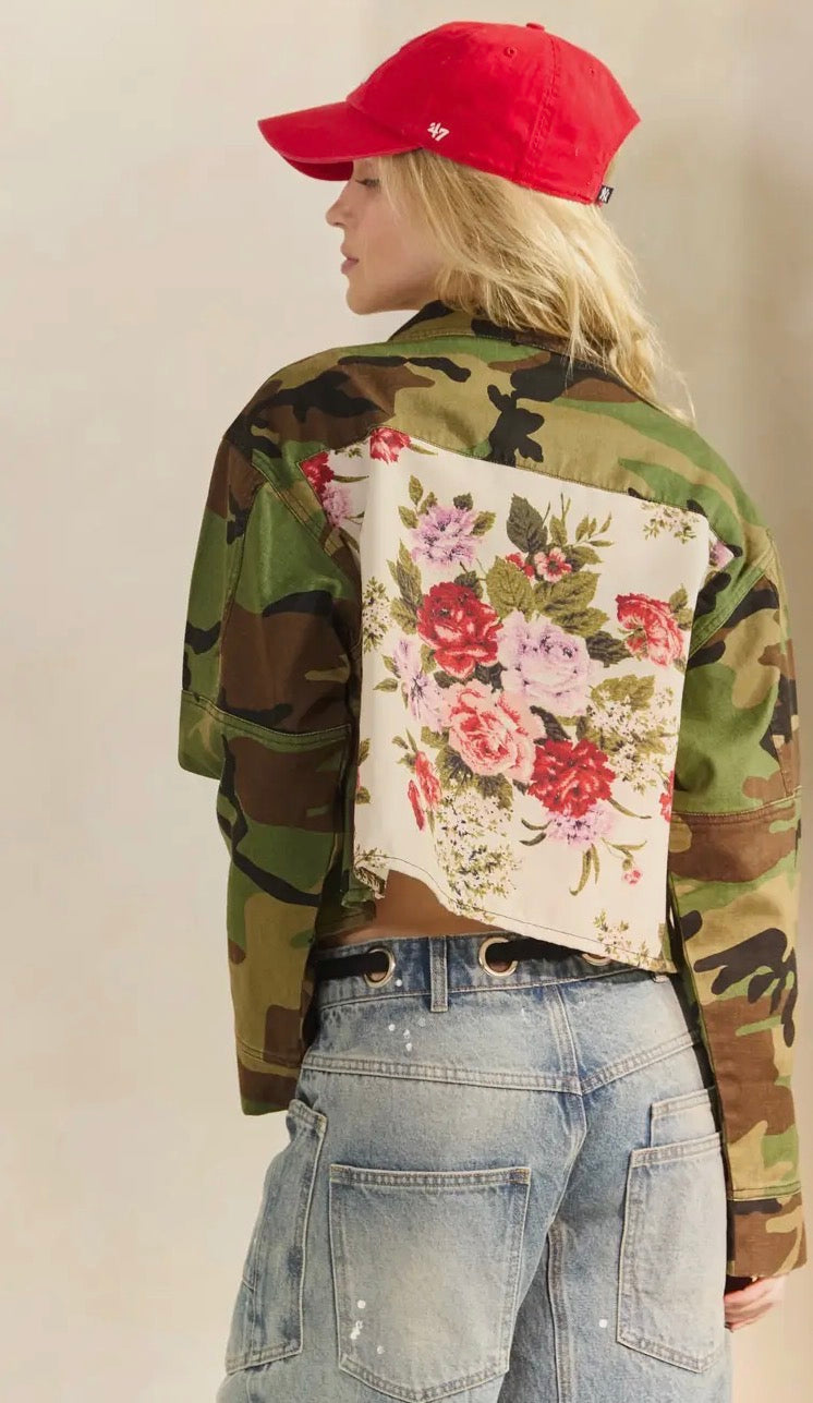 Free Spirit Camo Denim Jacket