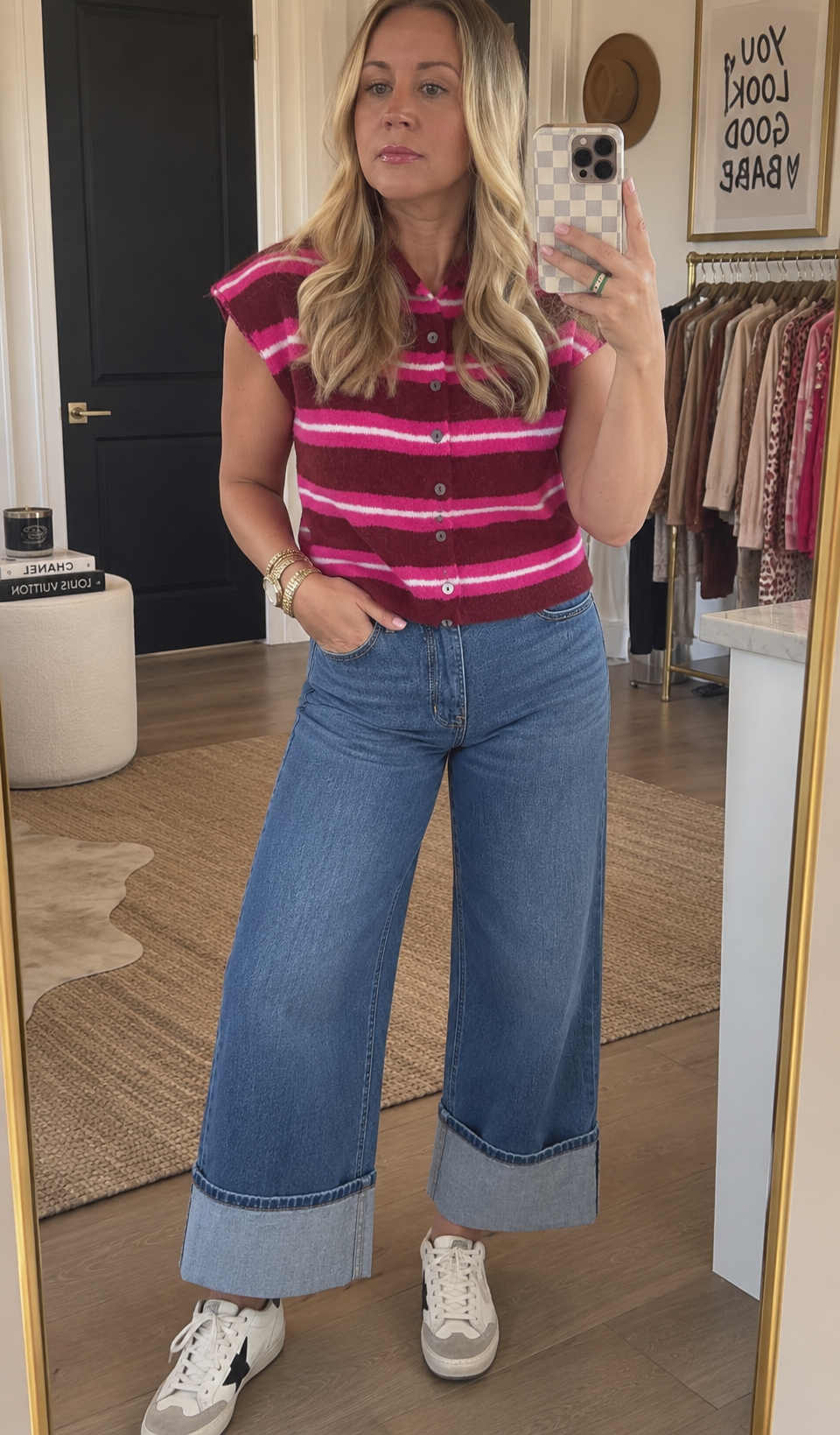 The Berry Pop Stripe Sweater Top