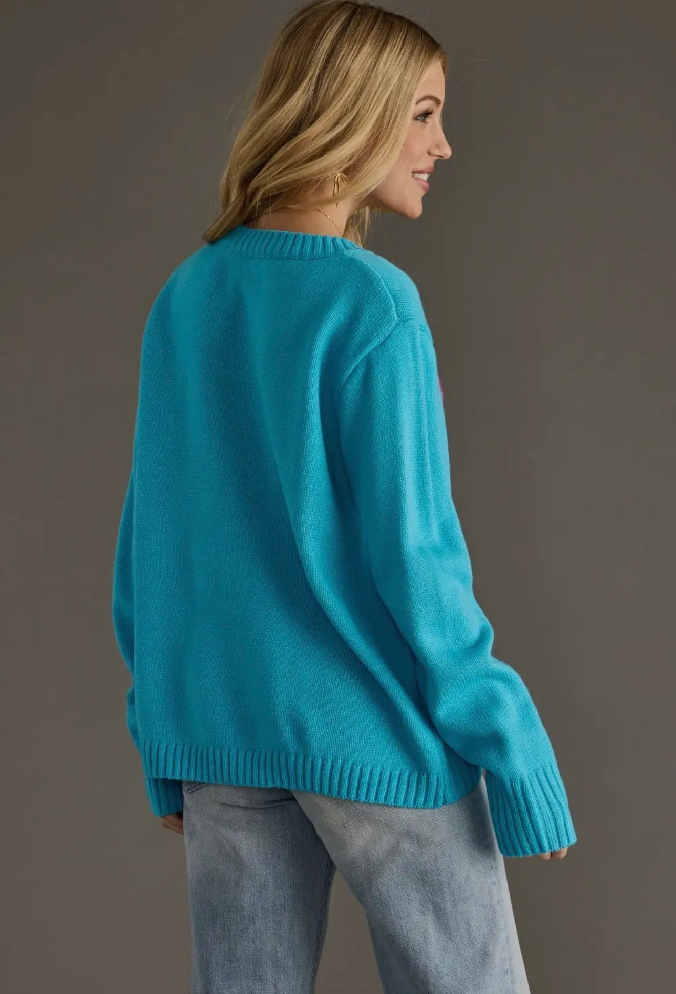 Bright Blue Merry & Bright Sweater Top