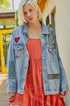 Oversized Denim Patch Jacket