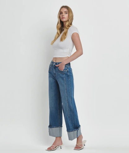 Cuff Baggy Wide Jean
