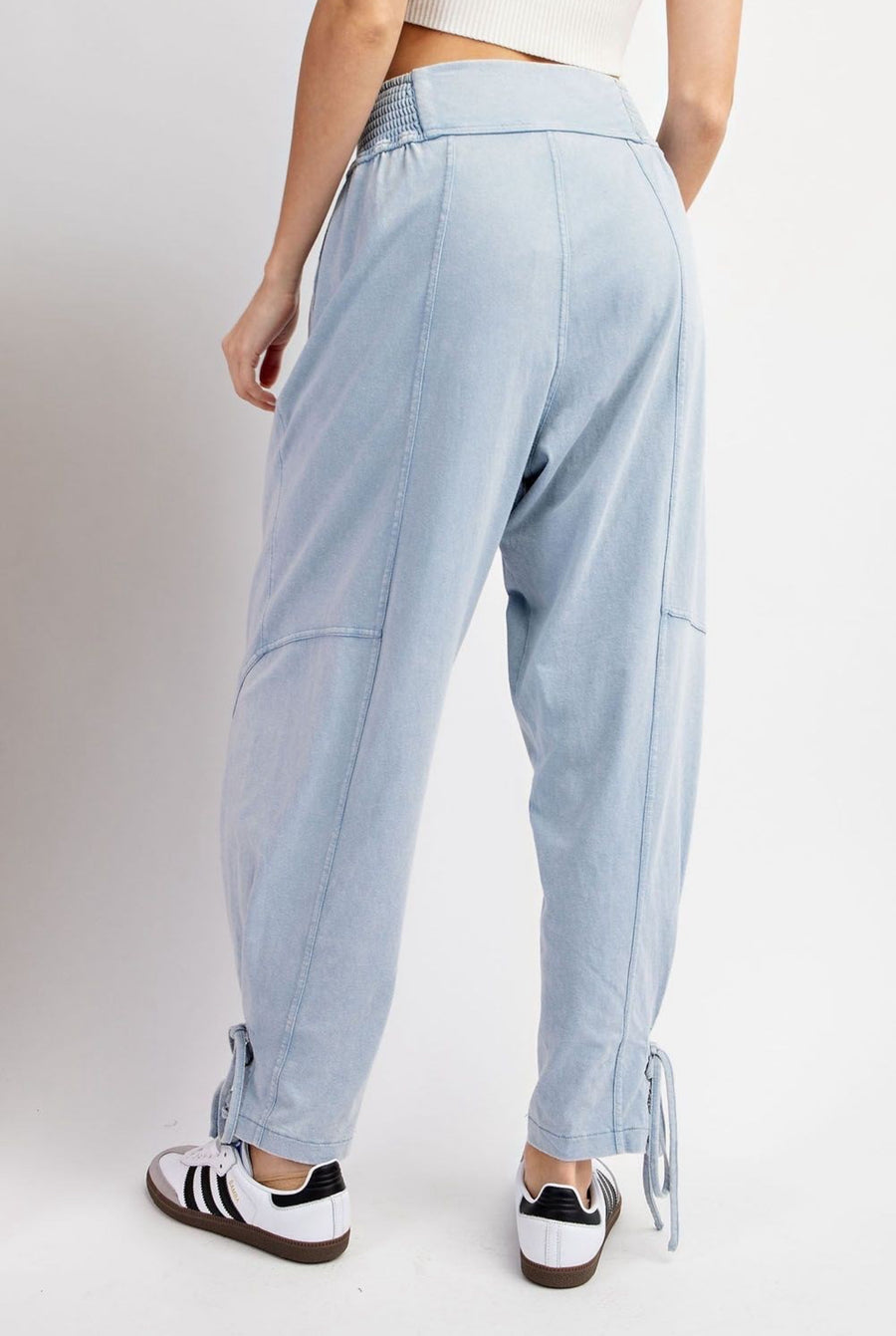 MINERAL WASHED TIE JOGGER PANTS
