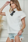 Ivory Wide Shoulder Turtle Neck