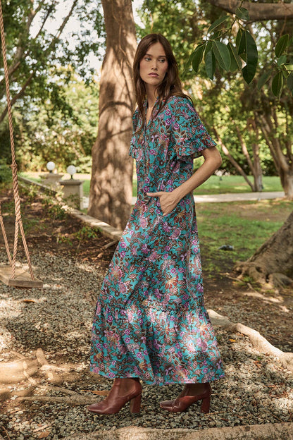 Alna Button Up Midi Dress