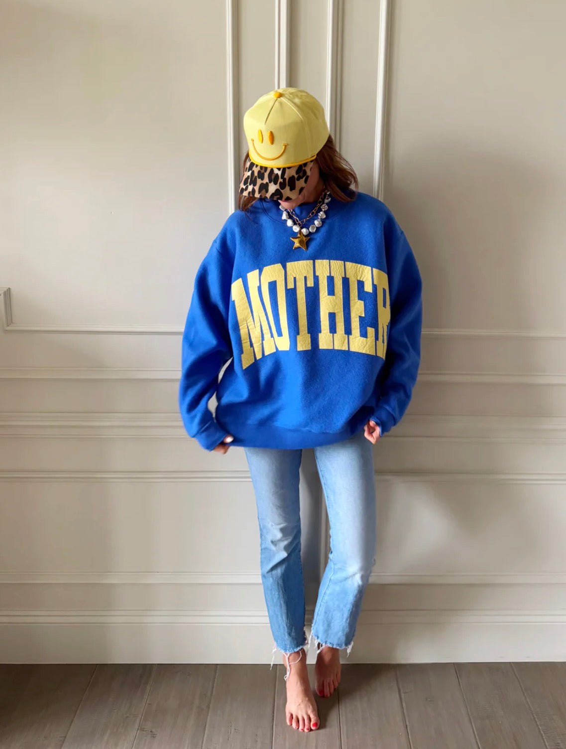 MOTHER 2-SIDED MOCK SWEATSHIRT TOP