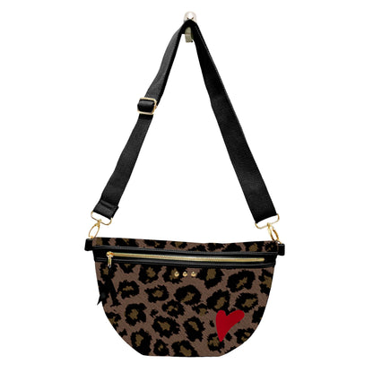 Colby Canvas Printed Bum Bag: Leopard