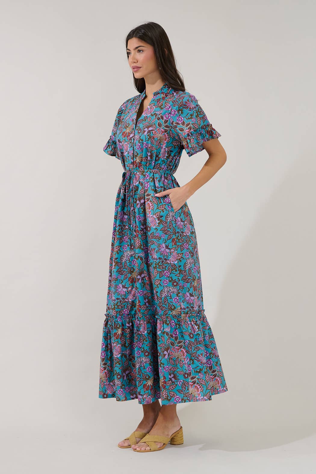 Alna Button Up Midi Dress