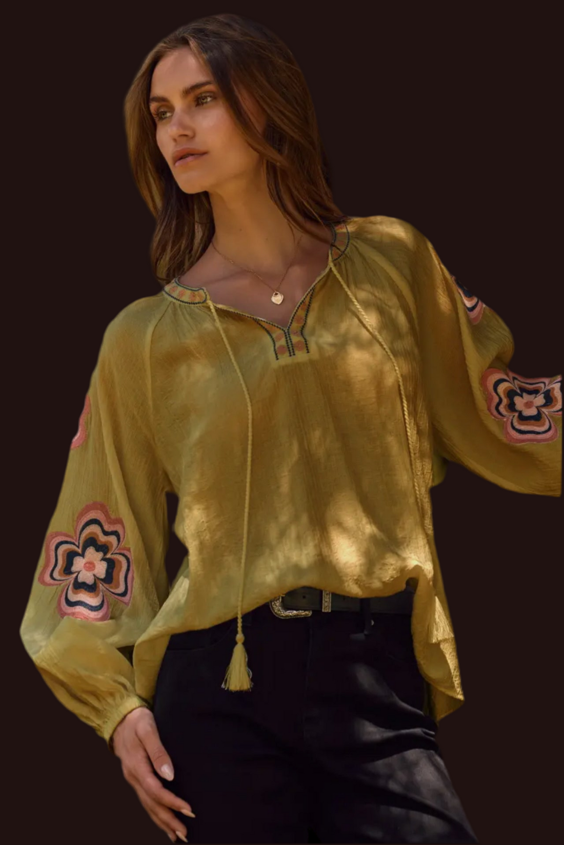 Olive Garden Tassel Top