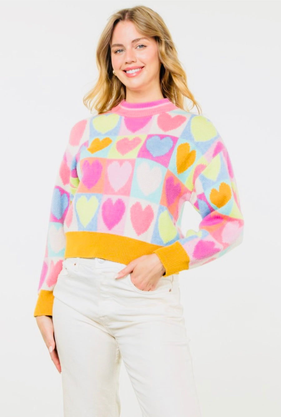 Hearts Knit Sweater