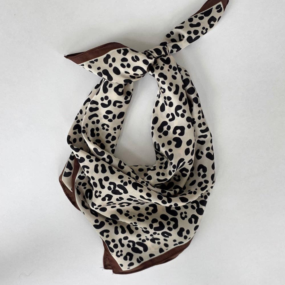 Edna Animal Print Square Scarf