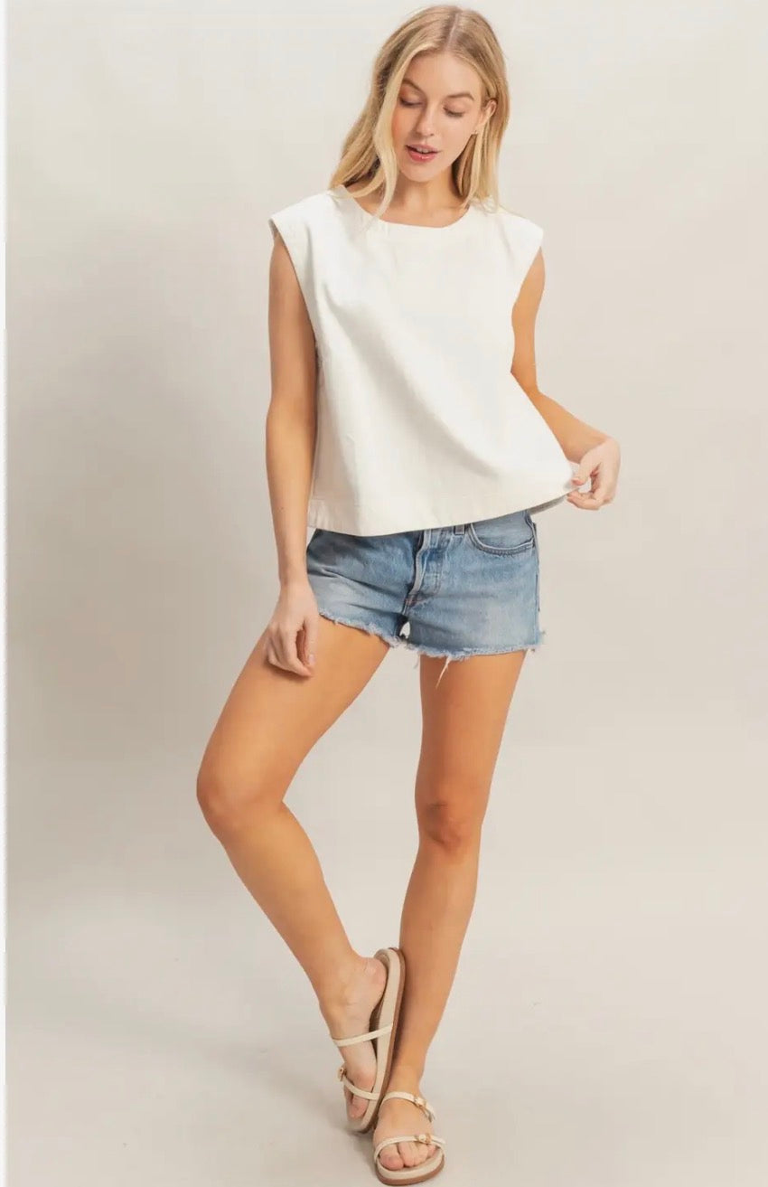 Best Selling White Denim Top
