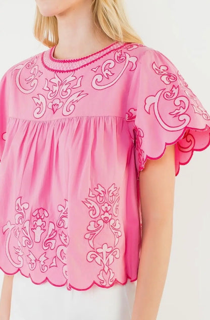 THML: Pretty in Pink Stitch Top