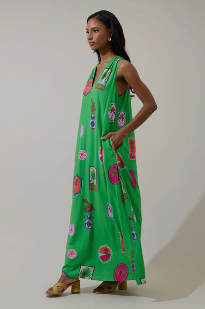 Tropical Postcard Maxi Dress