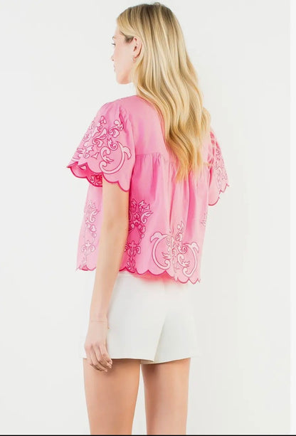 THML: Pretty in Pink Stitch Top