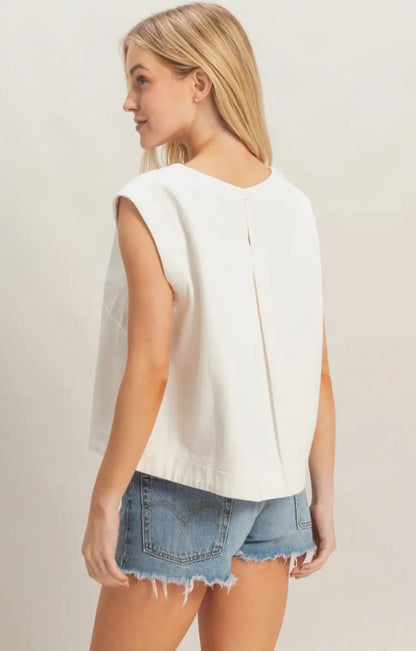 Best Selling White Denim Top