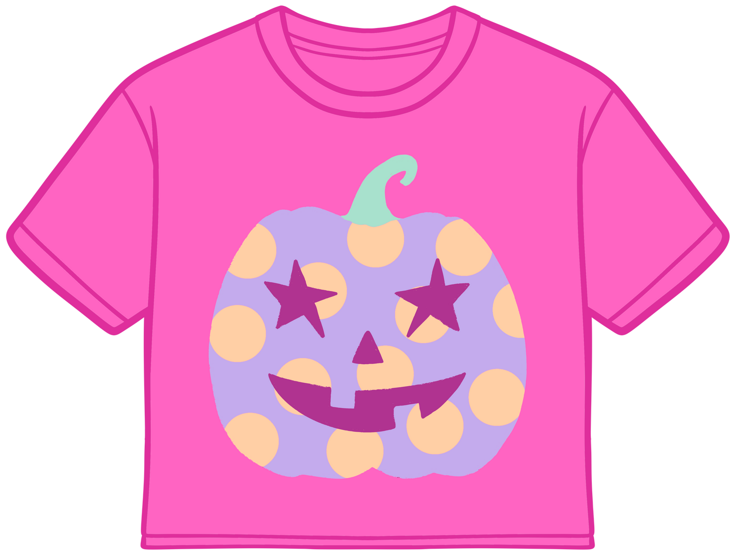 Polka Dot Jack-O-Lantern Crop Tee