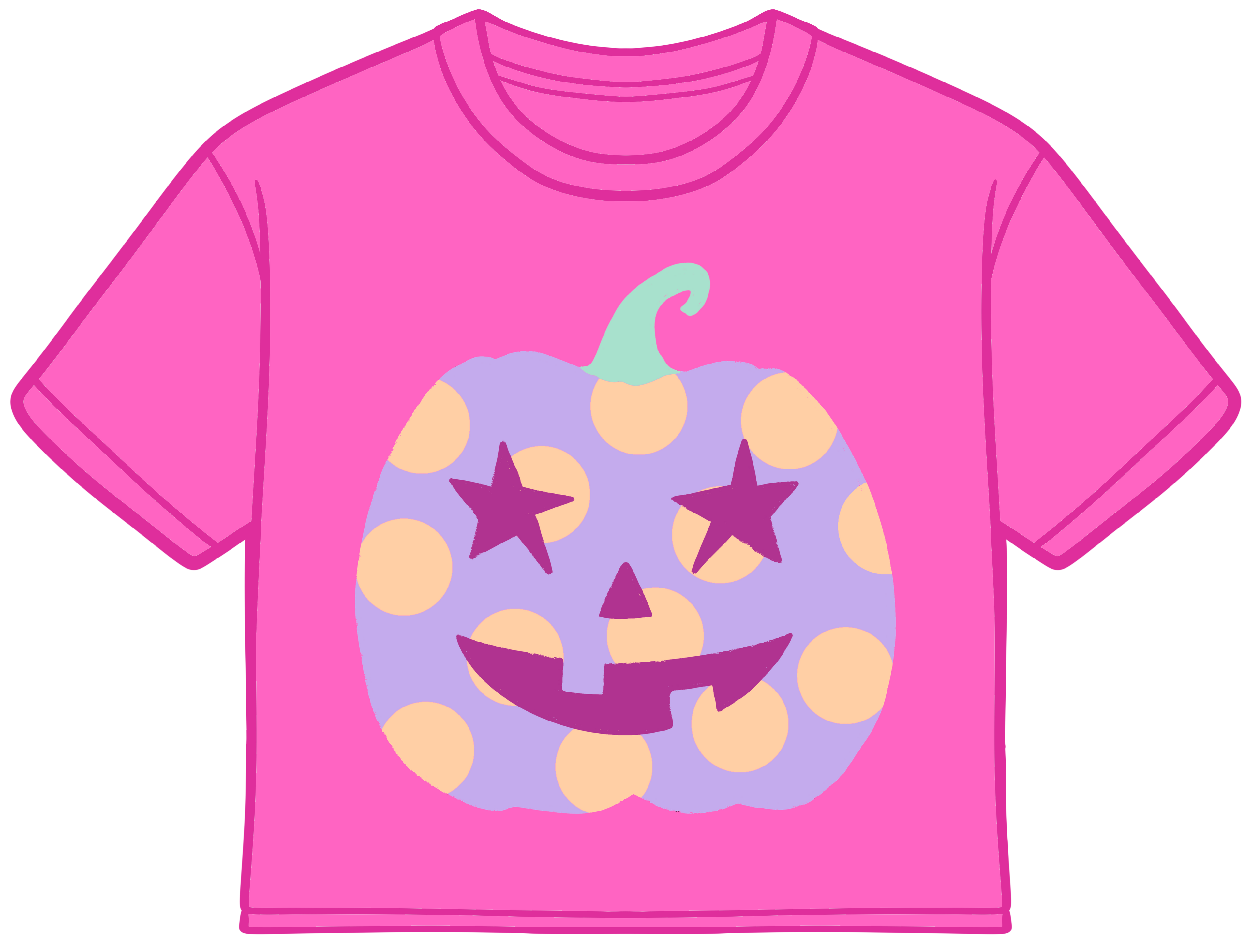 Polka Dot Jack-O-Lantern Crop Tee