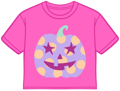 Polka Dot Jack-O-Lantern Crop Tee