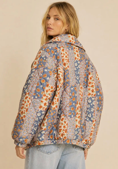 Patchwork Quilted Puffer Jacket