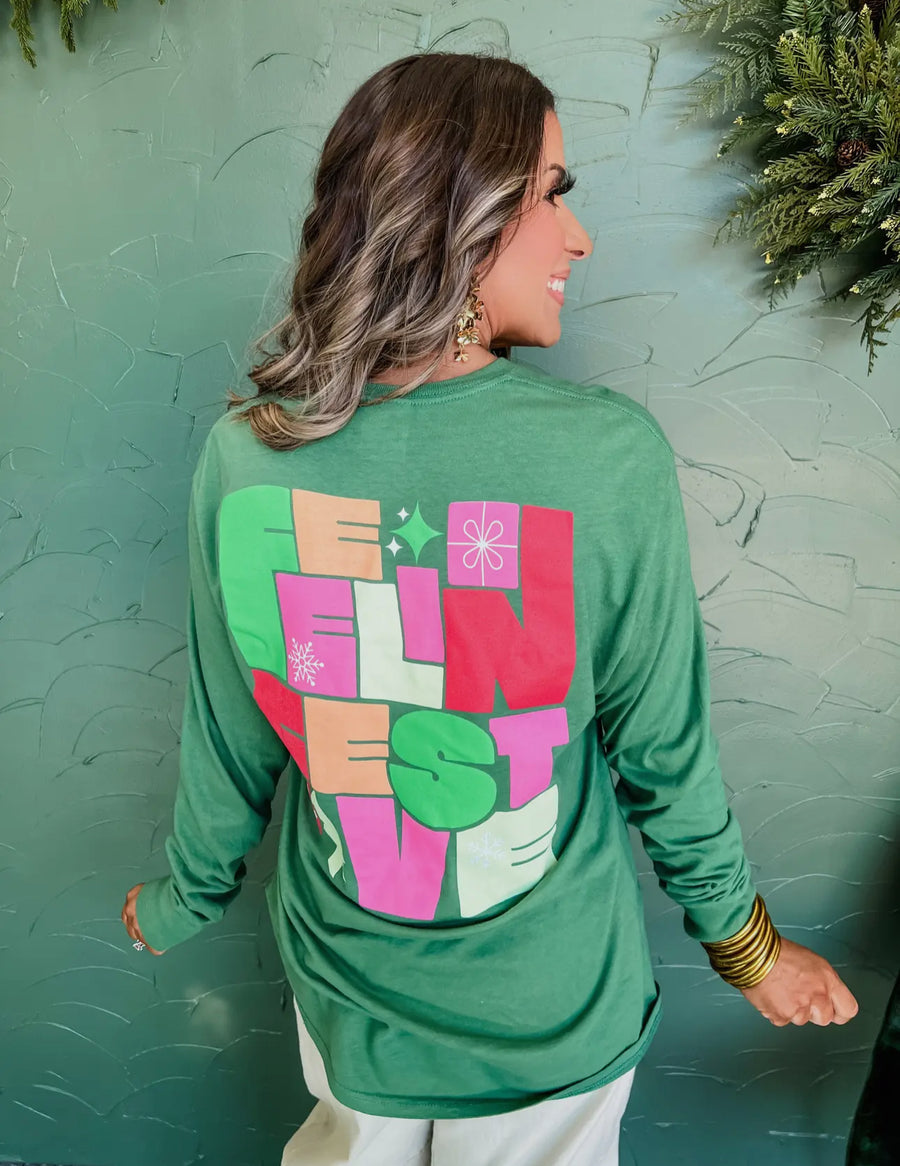 Feelin' Festive Long Sleeve Graphic Tee