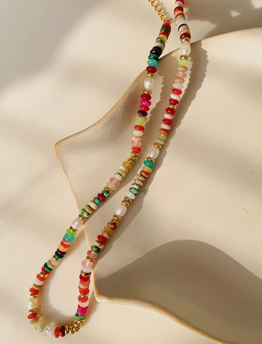 Sunny Boho Non-Tarnish Beaded Necklace