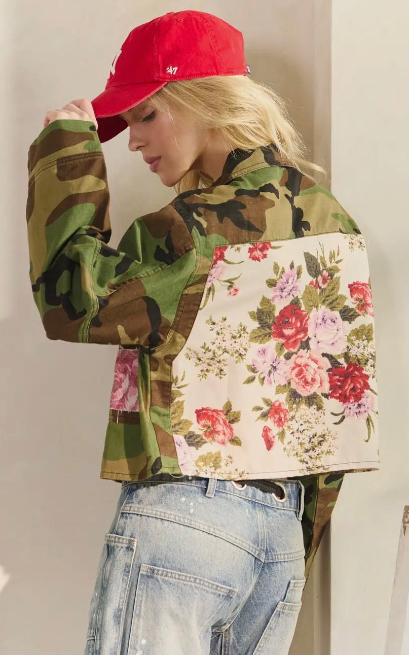 Free Spirit Camo Denim Jacket