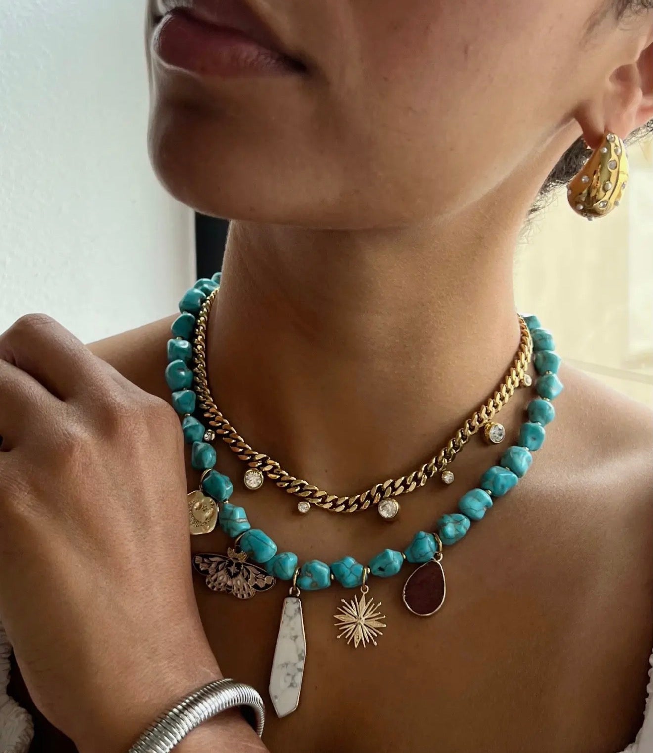 Chloe Crystal Cuban Chain Necklace