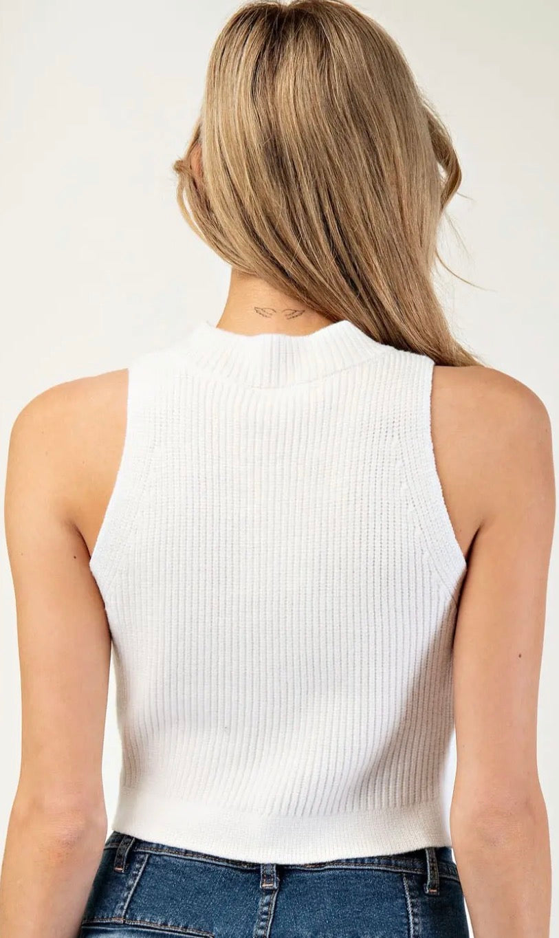 Mock Neck Short Sleeve Top