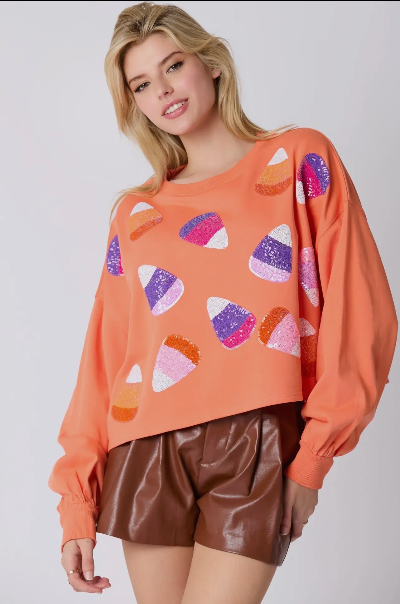 HALLOWEEN CANDY CORN SWEATSHIRT