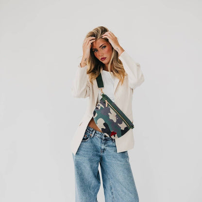 Colby Canvas Printed Bum Bag: Camo