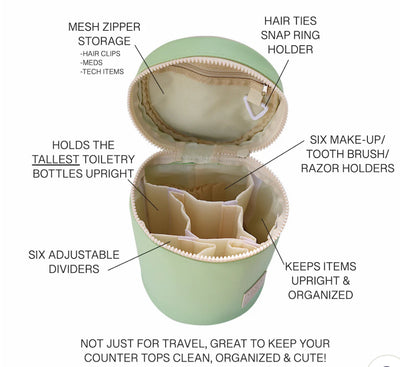 Barrel Toiletry Bag – Multi Checkered