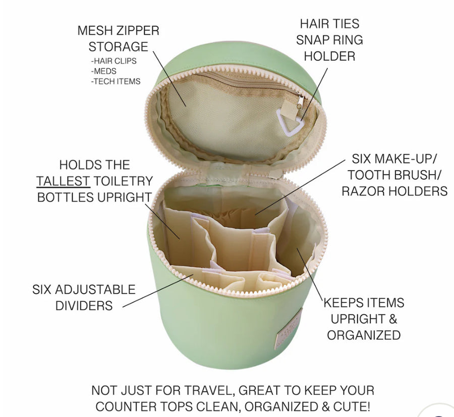 Barrel Toiletry Bag – Multi Checkered
