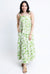 KARLIE: Palm Leaf Ibiza Tier Maxi Dress