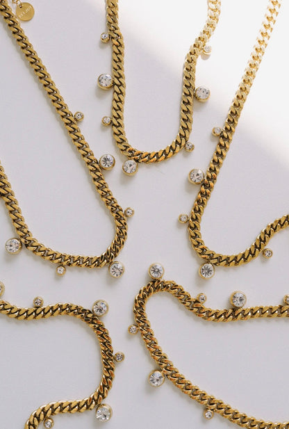 Chloe Crystal Cuban Chain Necklace