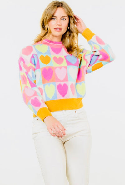 Hearts Knit Sweater