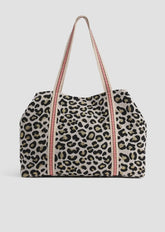 Beaded Leopard Tote Bag