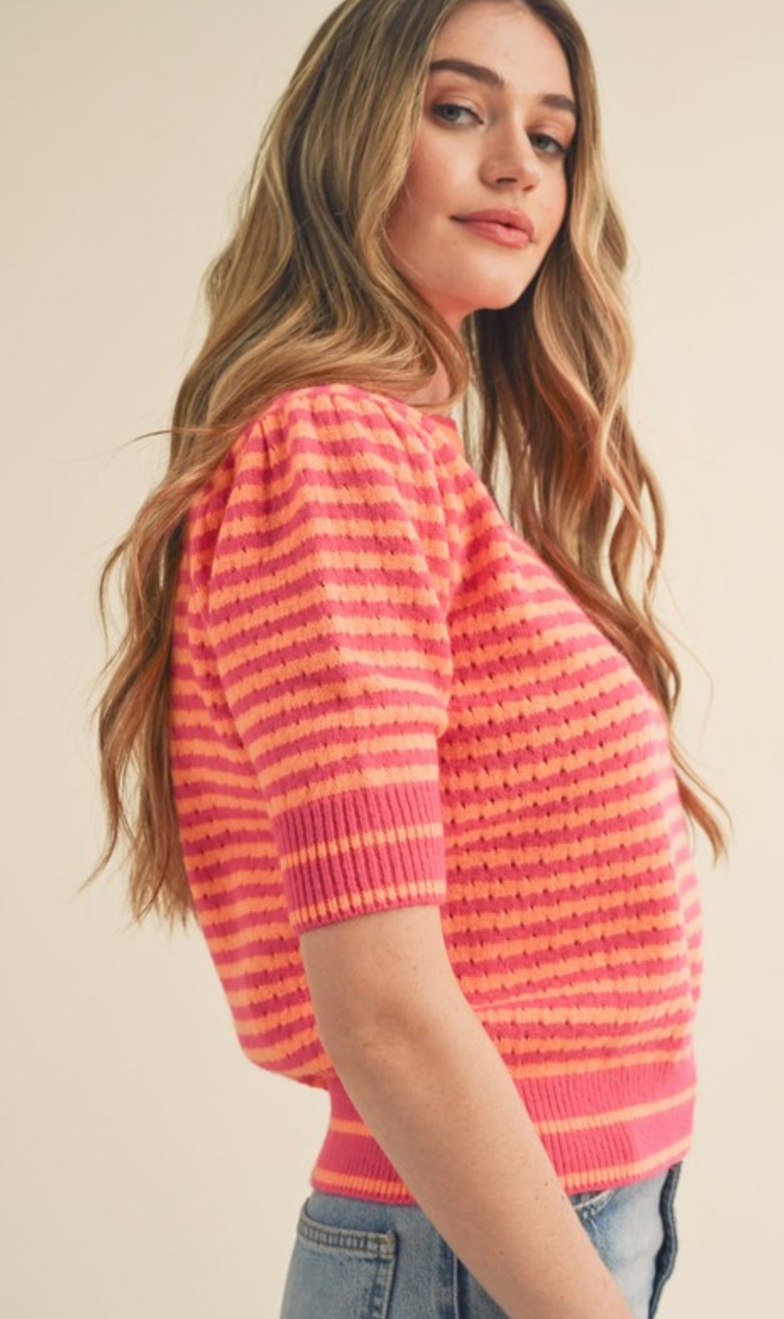 Bright Short Sleeve Sweater