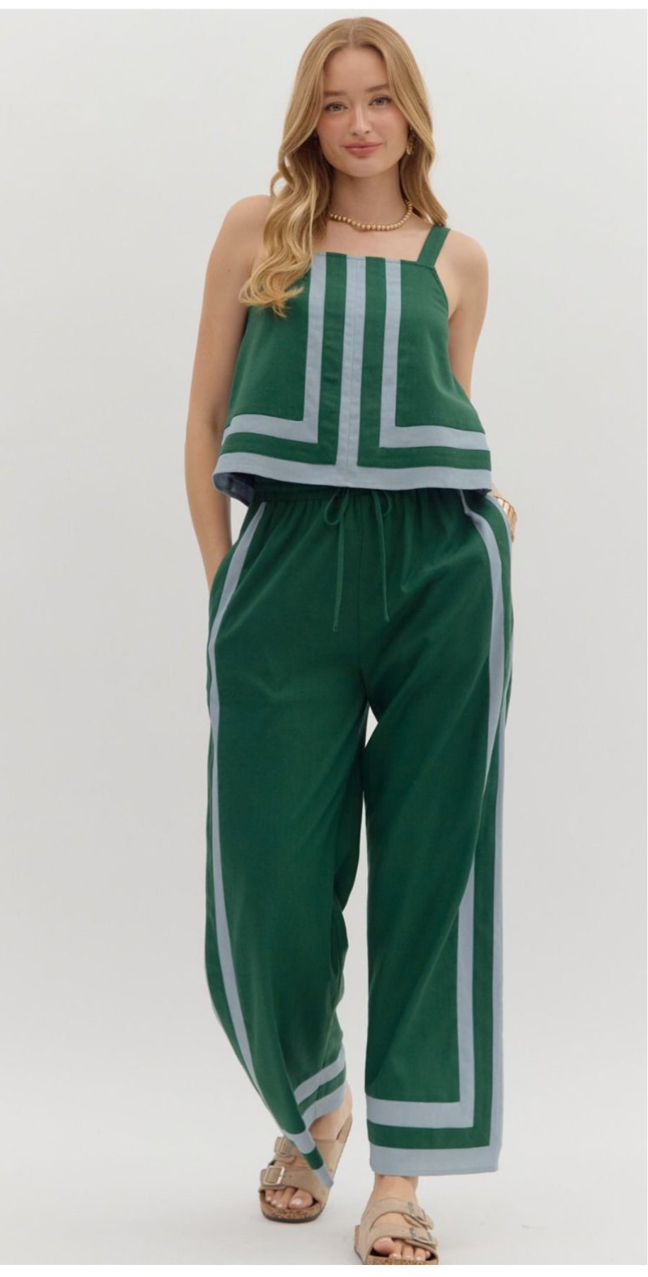 Color-Block Breeze Top and Pant Set