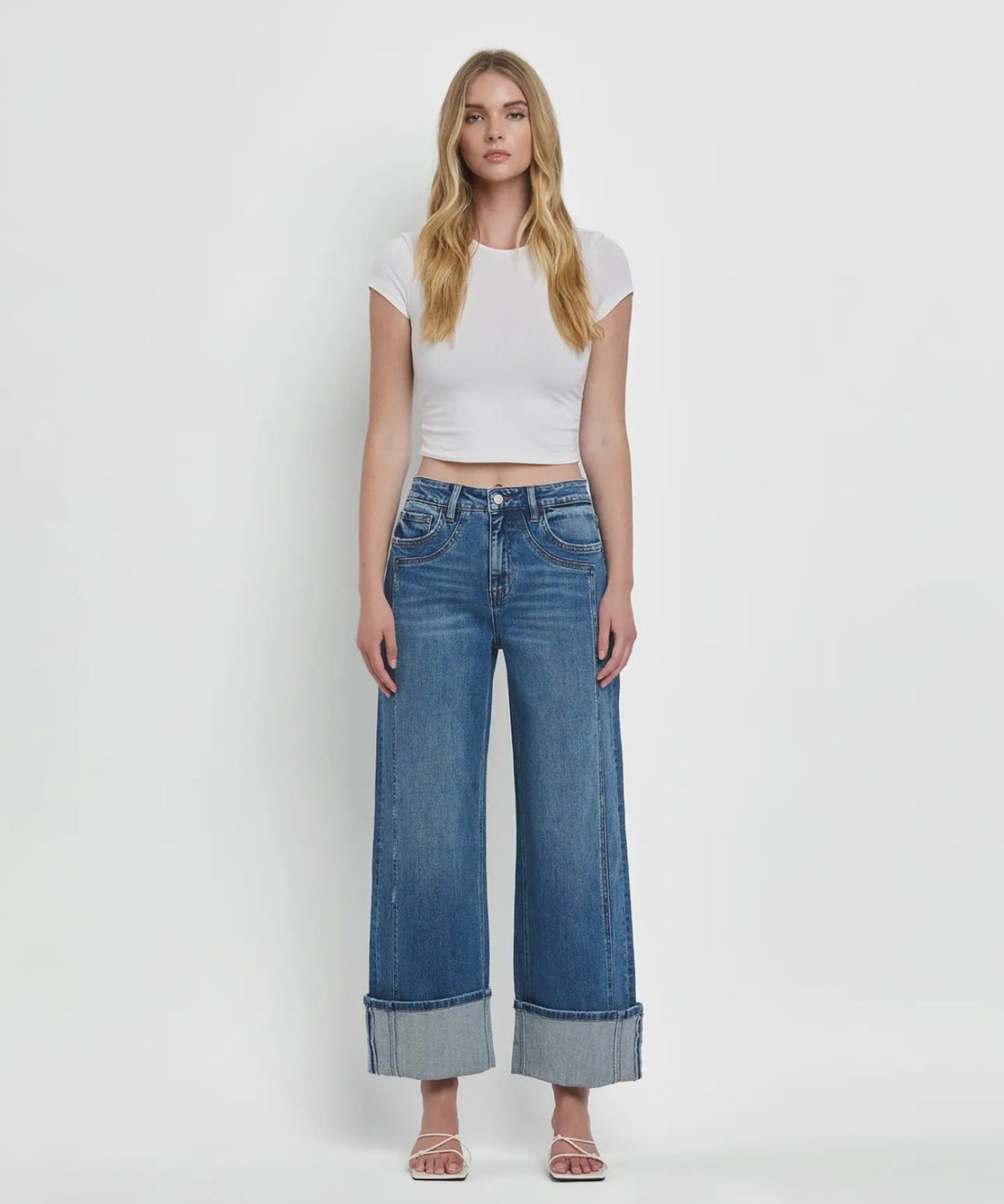 Cuff Baggy Wide Jean