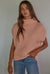 Coral Sleeveless Knit Turtleneck Sweater