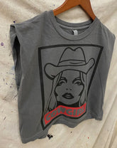 Cowgirl Boxed Muscle Crop Top