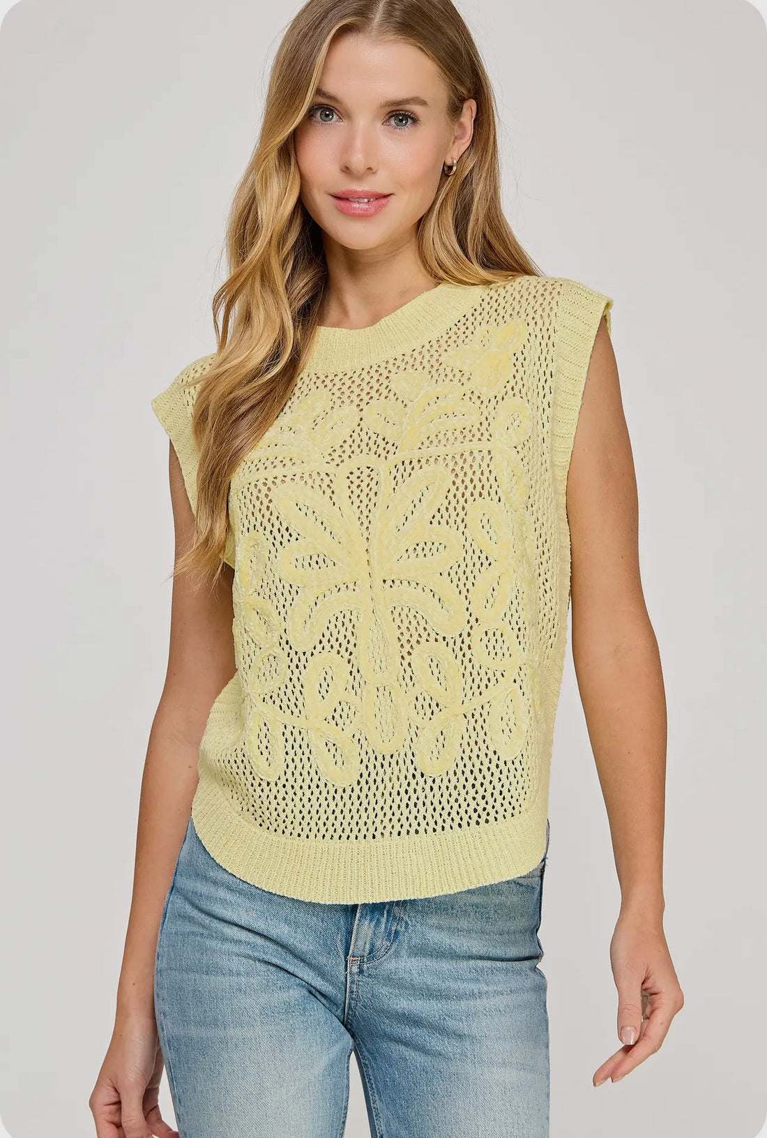 Crochet Yellow Vest Top