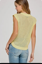 Crochet Yellow Vest Top
